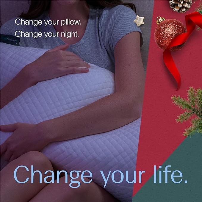 DreamyBlue Signature Pillow w/Adjustable Loft • Shredded Memory Foam Fill • Neutral Alignment for Side, Back, and Stomach Sleepers • Washable Bamboo Rayon Cover • CertiPUR-US Certified Foam (King)