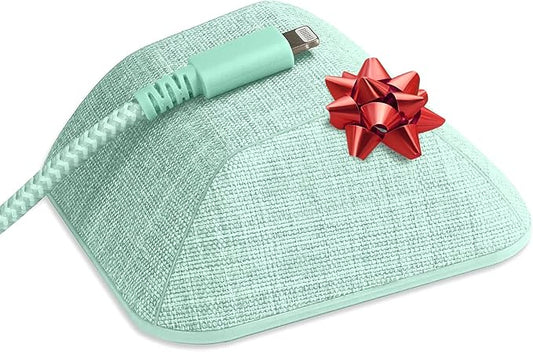 Smartish® Magnetic Cord Holder - Cable Wrangler Organizer with Magnet Clips for Charger Management on Desktop, Nightstand, or Side Table for All Cables, USB-C, Lightning Cables - Teal Me More