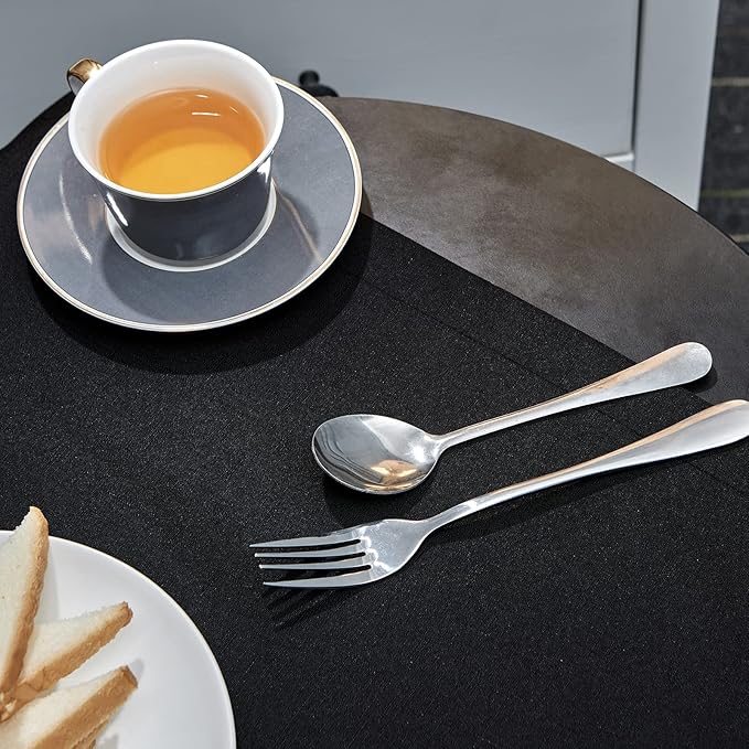 Mebakuk Linen Farmhouse Table Runner Large Burlap Style Soft and Waterproof Decorative Fabric Runner for Outdoor Wedding and Dinner (14 x 120 Inch, Black)