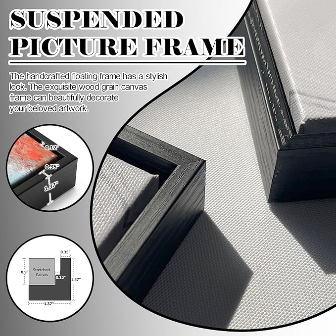 JEAWA Framed Canvas Wall Art - 24x48 In Large Abstract Painting Decor, Motorcycle Racing Color Graffiti Pictures, Modern Art Prints for Bedroom Living Room Bathroom Home Decoration