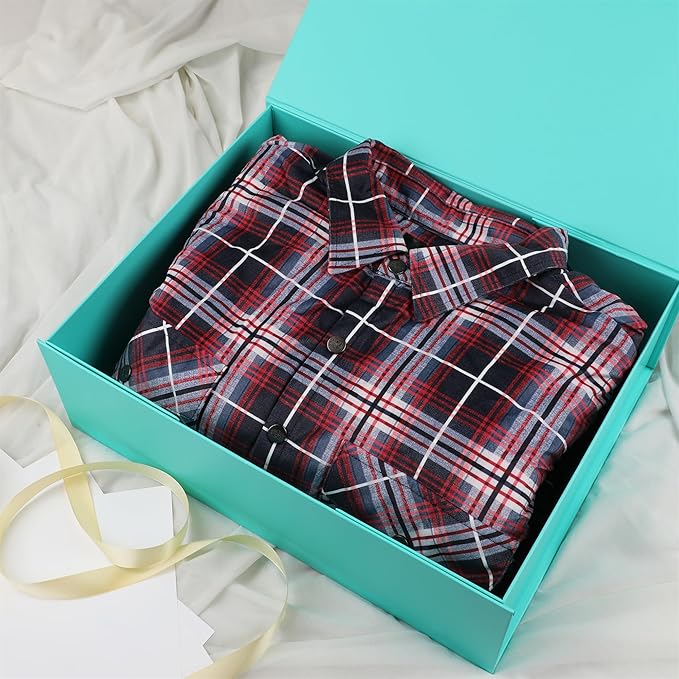 Turquoise Gift Box,19x16x6 Large Gift Boxes With Lids For Presents Includes Ribbon And Diy Printable Sticker Paper,Bridesmaid Proposal Box,Magnetic Gift Box For Birthday,Wedding,Graduation