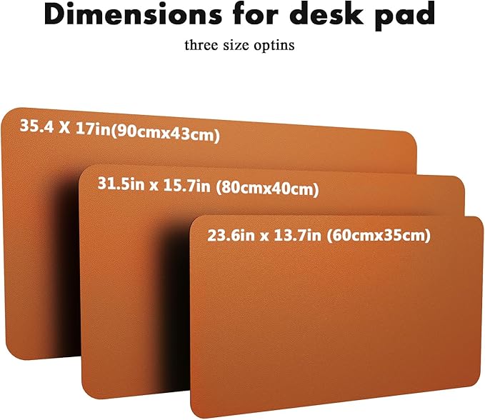 YSAGi Double-Sided Desk Pad, 31.5"x15.7" Leather Desk Mat, Eco Cork Desk Pad Protector,Large Mouse Pad,Waterproof Desk Blotter for Office/Home (Brown/Cork)