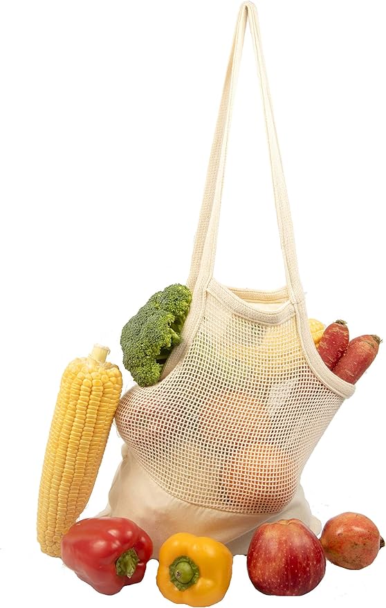 Cotton Mesh Mushroom Foraging Bags - 100% Cotton, Washable, Reusable and Eco-friendly Bags to Pick Mushrooms, Flowers, Berries and Produce - Lightweight Berries Hunting Harvesting Tote (2 Bags)