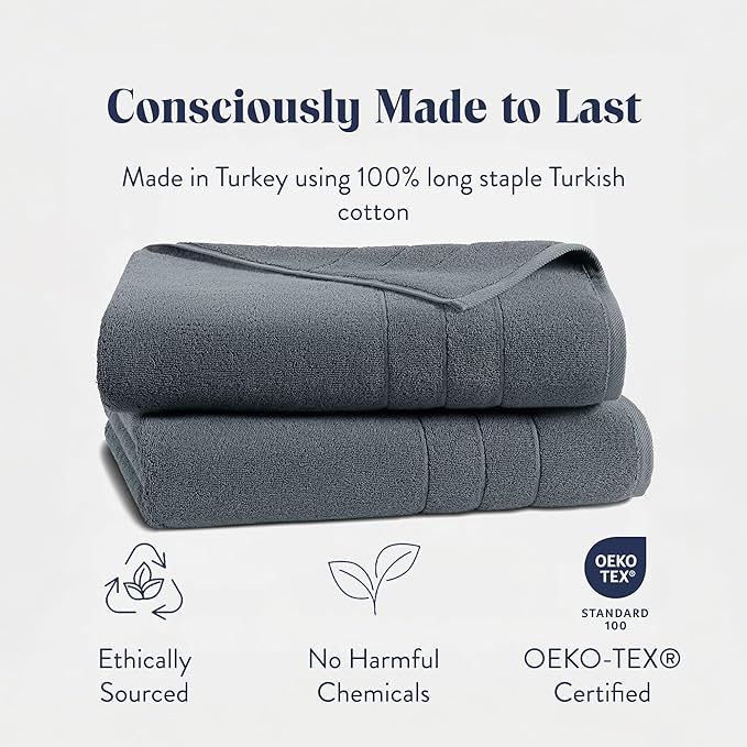 Brooklinen Super-Plush Bath Sheets (Slate)