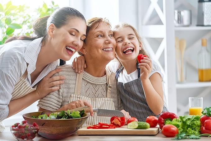 Extra Large Wooden Salad Bowl 15" with Serving Utensils | Oversized Mango Wood Salad Bowl for Big Family Meals | Large Wood Serving Bowl for Salad, Pasta, Popcorn | Handcrafted Wooden Salad Set