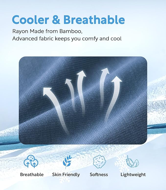 DAVID ARCHY Mens Underwear Bamboo Rayon Boxers for Men Breathable and Cool Men's Boxer Shorts with Button Fly 3 or 5 Pack