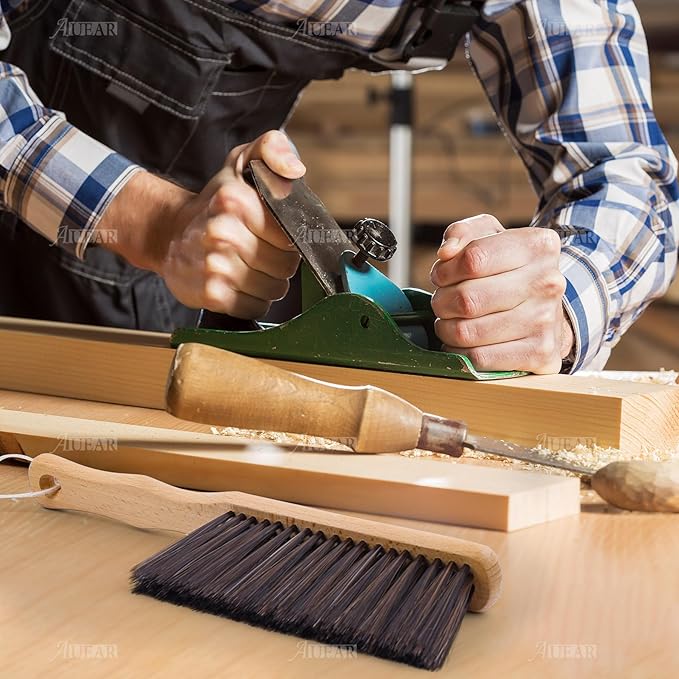 AUEAR, Wood Dusting Brush Cleaning Duster 11.4 Inches Fiber Bench Brushes for Home Kitchen Bedroom