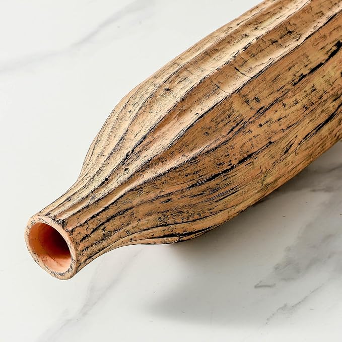 Natural Branch Design Ceramic Vase:Decorative Flower Vase for Modern Home Decor,Handmade Pottery Vase for Home Decor, Living Room,Kitchen,Office,Bedroom,CenterpieceTable Decorations-11inch Brown Color