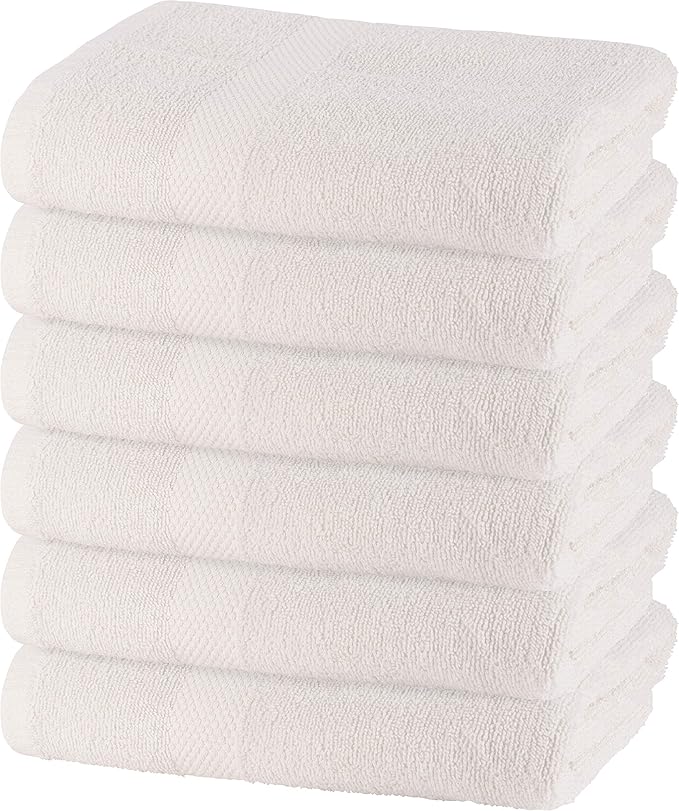 GREEN LIFESTYLE Soft Cotton Towels for Pool, Spa, and Gym Lightweight and Highly Absorbent Quick Drying Towels (22" x 44", Vanilla)