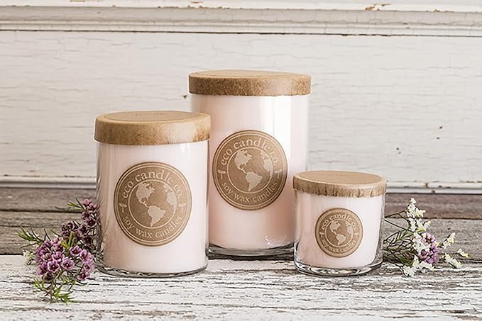 Eco Candle Co Recycled Candle, 18 oz, Cupcake, Double WickTumbler - Scents of Yellow Cake & Icing - Cupcake; 100% USA Made Scented Soy Candles; White; Great Long Lasting Scent