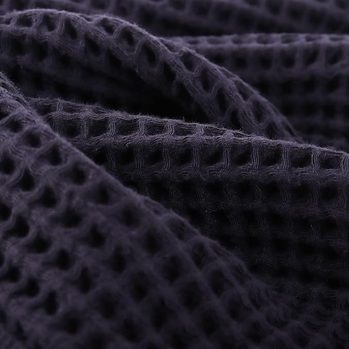 PÜSKÜL - Premium Waffle Towel Set 4 Pieces Gray Anthracite - Organic 100% Turkish Cotton Quick-Dry Towels for Bathroom Made in Turkiye (Dark Gray, Towel Set - 2 Hand & 2 Bath Towels)