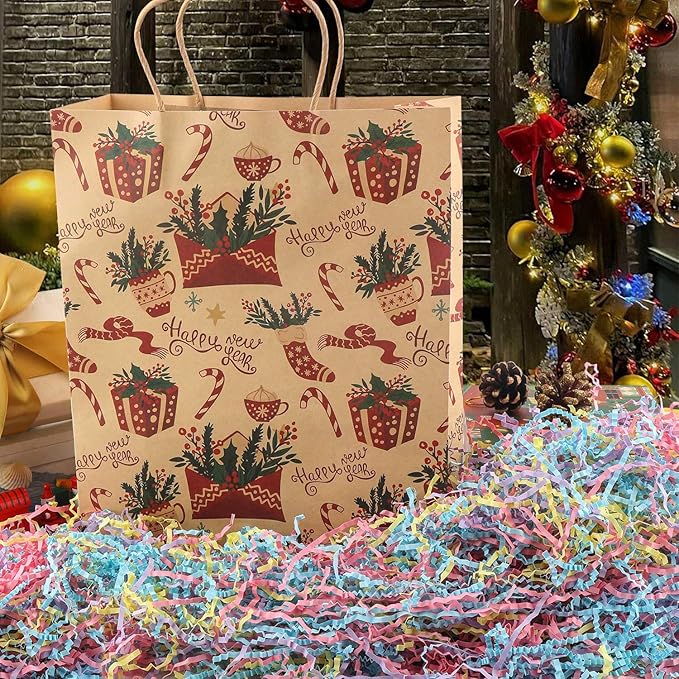 8.5oz Crinkle Paper Filler, Gift Baskets Gift Boxes Crafts Shredded Cut Paper Packaging Decorative Stuffing & Cushioning Confetti for Easter Birthday Wedding Party Favor Blue&Pink&Yellow&Purple