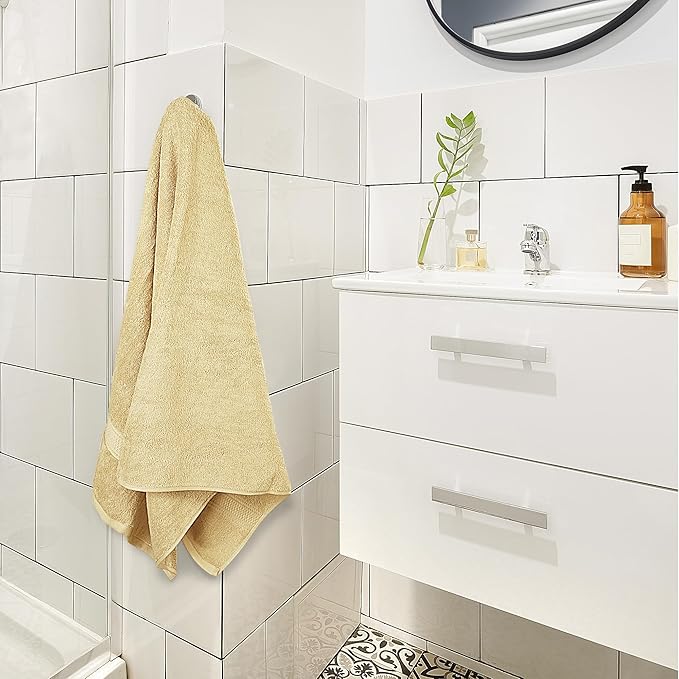 Utopia Towels 4 Pack Premium Bath Towels Set, 27 by 54 Inches, 100% Ring Spun Cotton 600GSM, Lightweight and Highly Absorbent Quick Drying Towels, Perfect for Daily Use, Beige
