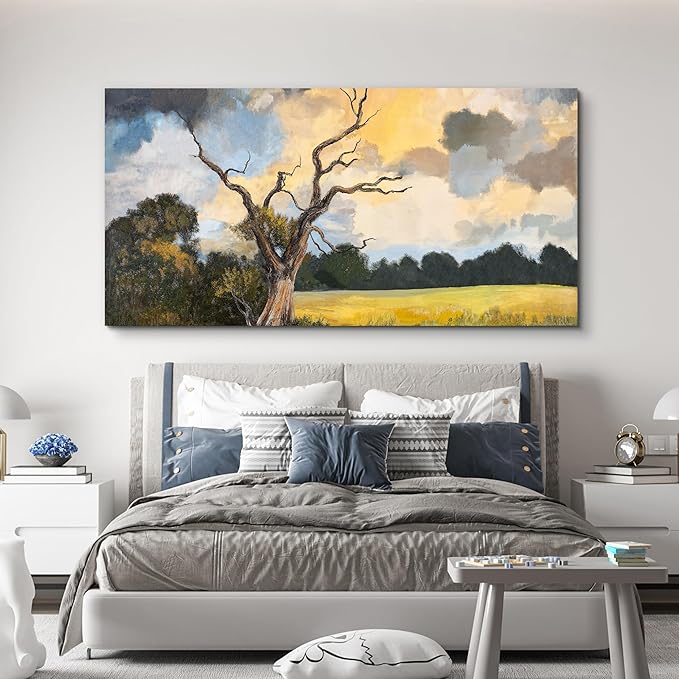 YISXINOAG Modern Abstract Wall Art Canvas Wall Decor Large Abstract Wall Art for Living Room Large Landscape Picture Modern Home Decorations Canvas Art Wall Decor Prints on Bedroom Size 29"X58"