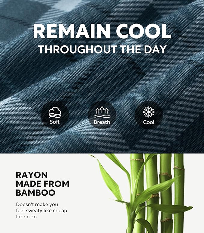 DAVID ARCHY Mens Underwear Bamboo Rayon Boxers for Men Breathable and Cool Men's Boxer Shorts with Button Fly 3 or 5 Pack