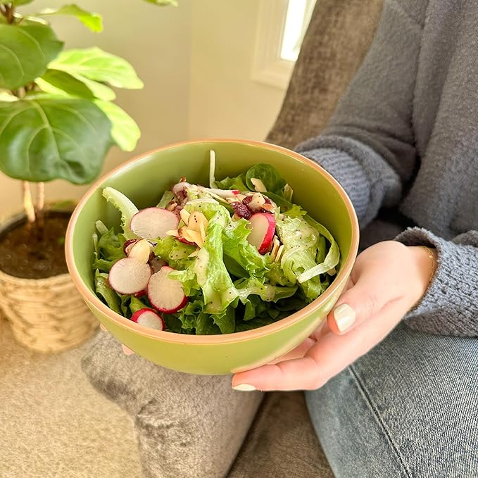 Mora Ceramic Artisan Matte Bowls For Kitchen 28oz - Bowl Set of 4 - For Cereal, Salad, Pasta, Soup, Dessert etc - Dishwasher, Microwave, and Oven Safe - For Breakfast, Lunch and Dinner - Safari Colors