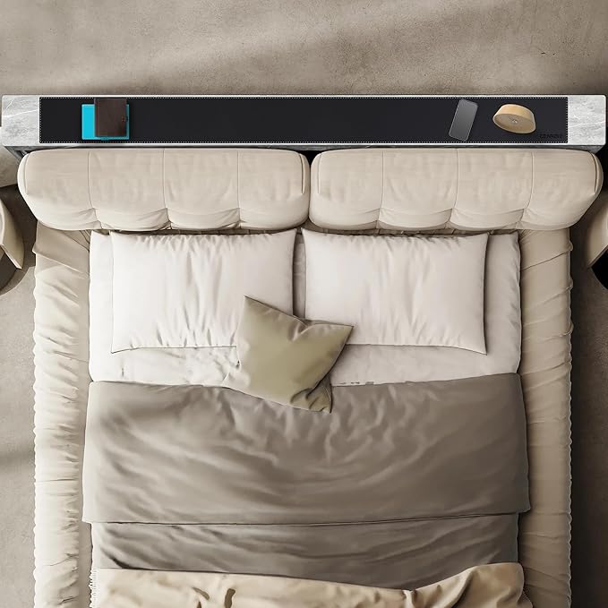 CENNBIE Console Table Leather Cover - 70.8 x 5.9 Inches Sofa Table Narrow Long Mat - TV/Media/Gaming/Center Console Table Protector Pad for Narrow Side Table, Sideboard, Entryway Table (Black)