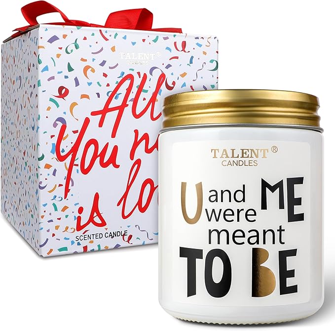 Anniversary Candle Gifts - Natural Soy Candle for Men Women, Birthday - Ideal Gift for Christmas Valentine's Day - Good Vibe Scented Candles