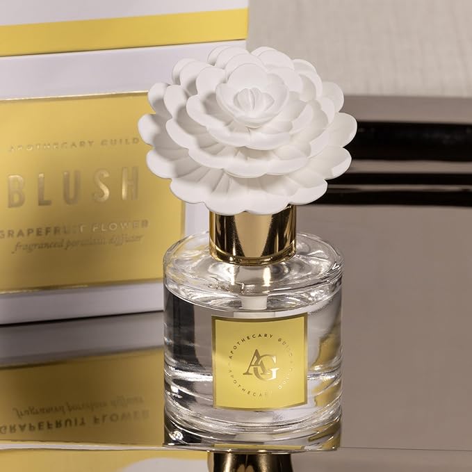 Zodax Blush Porcelain Oil Diffuser, 1.69 oz- Grapefruit