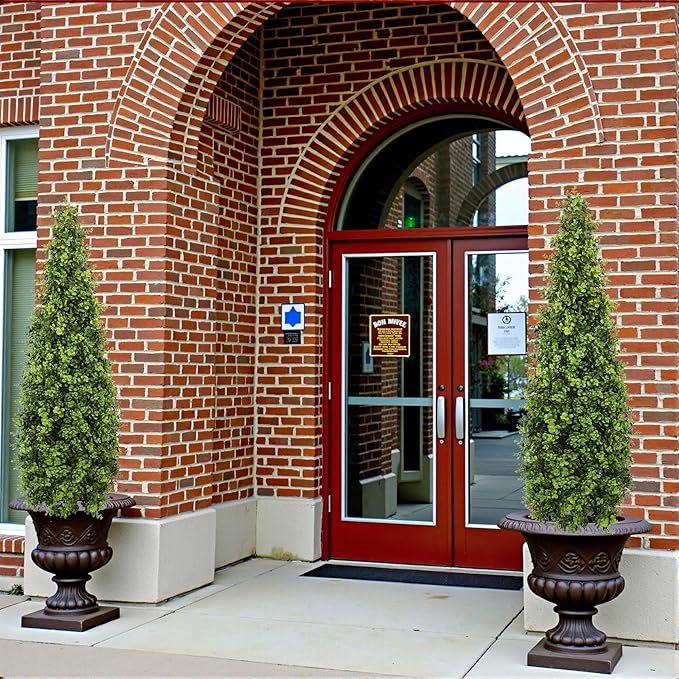 4FT Artificial Boxwood Topiary Tree Fake Topiary Potted Plants for Home Office Garden Indoor Outdoor Decoration 48INCH(2PACK)