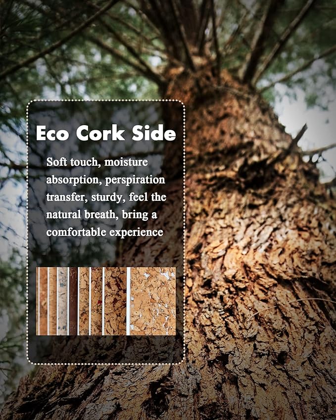 YSAGi Double-Sided Desk Pad, 35.4"x17"Leather Desk Mat, Eco Cork Desk Pad Protector,Large Mouse Pad,Waterproof Desk Blotter for Office/Home(White)