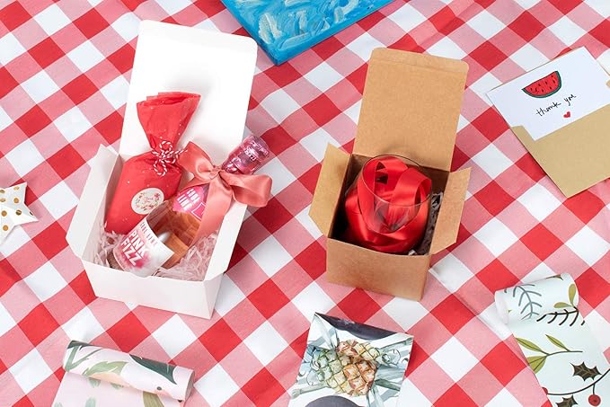 ValBox 5x5x3.5 White Gift Boxes, 20 PCS Gift Boxes with Lids for Presents, Small Bridesmaid Box for Gifts, Wedding, Crafting, Recyclable, Easy Assemble Cardboard Boxes