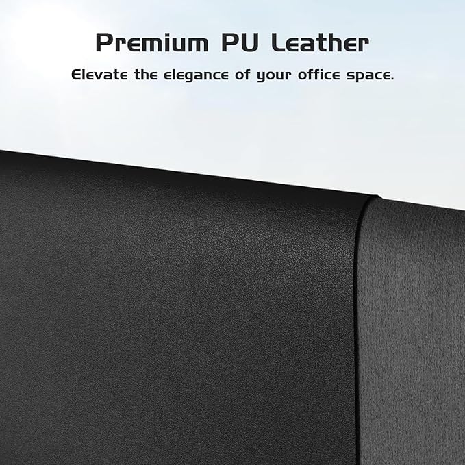 Aothia Leather Desk Pad Protector, Office Desk Mat, Large Mouse Pad, Laptop Desk Pad, Non-Slip PU Leather Desk Blotter, Waterproof Desk Writing Pad for Office and Home (Black, 55" x 17")