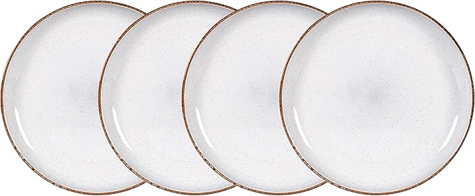Stoneware Euro-Nordic 20pc Dinnerware Set, Shiny White With Speckled Effect