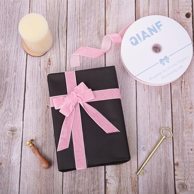 Vintage Pink Velvet Ribbon, 1 Inch X 25Yd