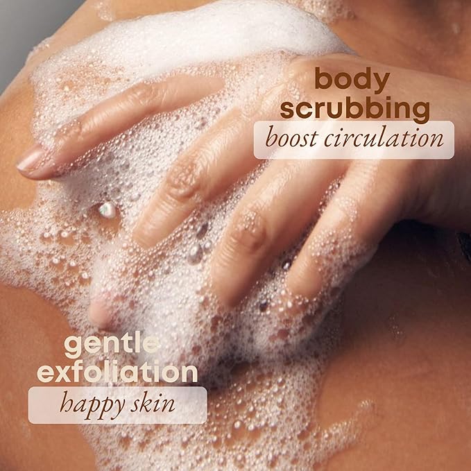 Natural Loofah Exfoliating Body Scrubber (Pack 4), Loofah Shower Sponge, Luffa for Exfoliating & Smooth Skin Cleansing, Women and Men, 100% Biodegradable Compostable, Dye Free