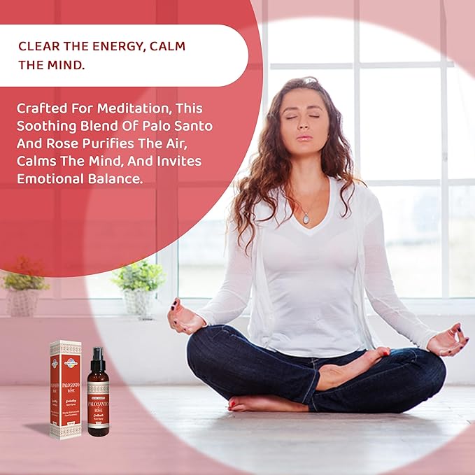 Sacred Element's Palo Santo & Rose Room Spray | Natural Purifying Mist for Energy Clearing, Negativity Release, Spiritual Balance & Aromatherapy | 3.38 Fl Oz / 100ml Non-Toxic Air Freshener