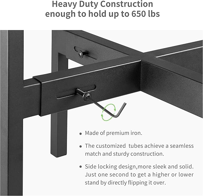 FaithLand Plant Stand, Adjustable Size Fits 12 13 14 15 16 Inches Large Plant Pot, Metal Planter Stand, Mid Century Expandable Plant Holder Indoor Outdoor, Adjustable Width: 12”-16.1” - Easy Assembly