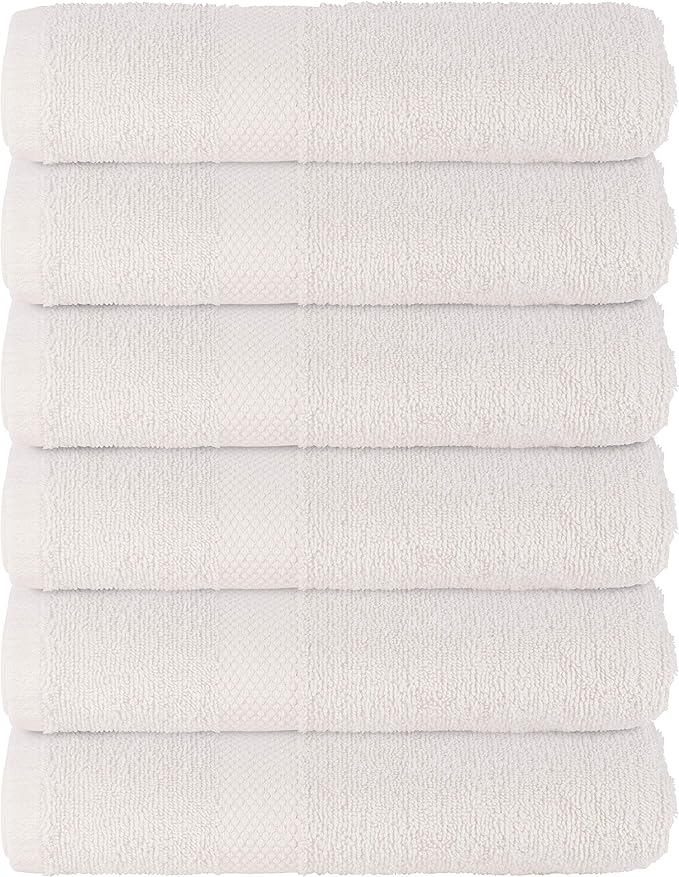GREEN LIFESTYLE Soft Cotton Towels for Pool, Spa, and Gym Lightweight and Highly Absorbent Quick Drying Towels (22" x 44", Vanilla)