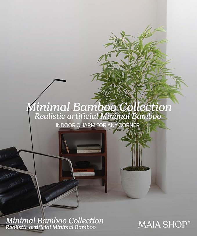 Maia Shop Artificial Bamboo Tree Minimal 5FT Tall, Fake Tree Realistic Leaves, Faux Silk Plant Made with The Best Materials, Artificial Tree for Home Decor Indoor, 60 inches