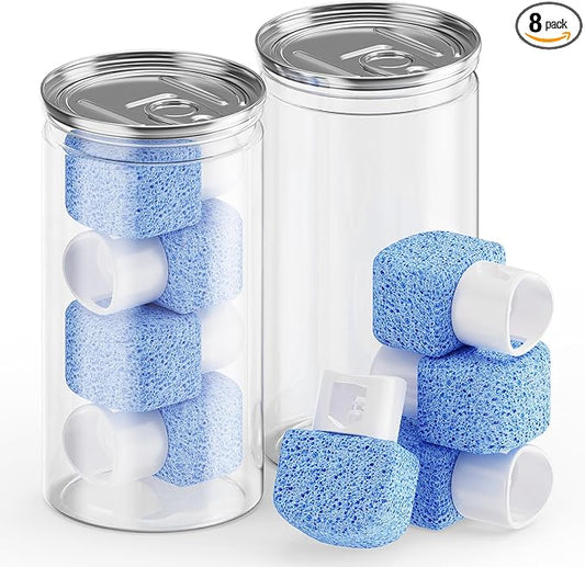 8 Pack in 2 Cans Heads,Replacement Pumice Toilet Bowl Cleaning, for Cleaning Toilets, Bathtubs, Grills, Swimming Pools, Sinks