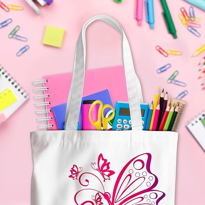 Grace Yonks Butterfly Monogram Canvas Tote Bags with The Letter