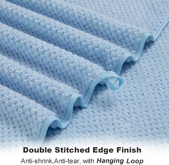 Extra Large Bath Towel Sheet Set 35x70 Inches - Oversized Bath Towels Set,Jumbo Large Microfiber - Quick Dry, Lightweight,Super Soft,Highly Absorbent Towel Set for Bathroom,Hotel,SPA,Pack of 4 (Blue)