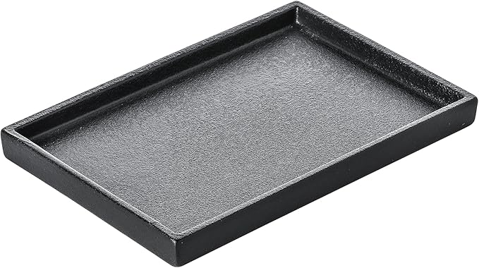 Ceramic Makeup Tray Redelaenor, Black Bathroom Accessories Holder for Kitchen Sink Organizer and Home Decorative Tray Rectangle Small Bathroom Sink Trays for Counter