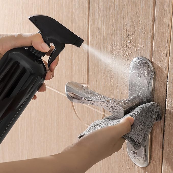 UUJOLY 17 oz Plastic Spray Bottle Trigger Empty Spray Bottles Clear Refillable Container for Water, Essential Oils, Hair, Cleaning Products, Adjustable Head Sprayer and Stream (4 Pack)