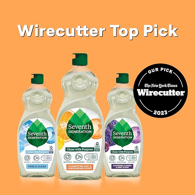 Seventh Generation Hand Dish Wash Refill, Lemongrass & Clementine, 3pk 50z