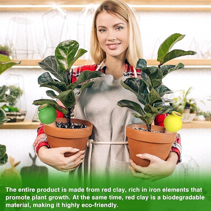 8Pcs Terracotta Self Watering Devices Premium Self Ceramic,Automatic Watering Water Seepage Device for Vacation Care,Garden/Office/Outdoor/Indoor Plant Decoration