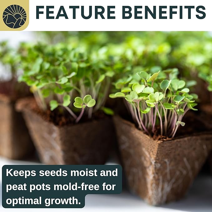 SunVara Seed Starter Peat Pots for Seedlings 300 pcs Biodegradable Seed Starter Pots