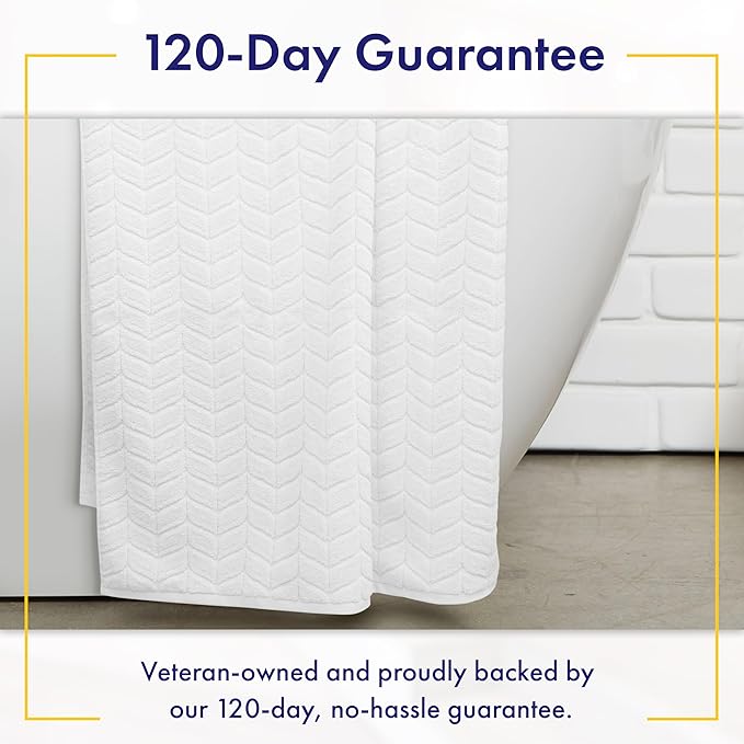 Ultra Soft & Stylish 700 GSM Luxury Bath Towels - 100% Zero-Twist, Long-Staple Cotton - Remarkably Absorbent & Quick Drying - 6 Piece Towel Set (White)