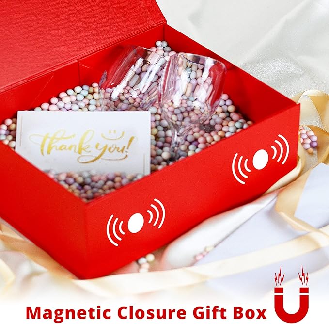 Luxury Large Gift Box 13.8"x9"x4.3" Storage Box Ribbon Magnetic Closure for Luxury Packaging Box for Mother's Day, Birthdays, Bridal Gifts,Weddings