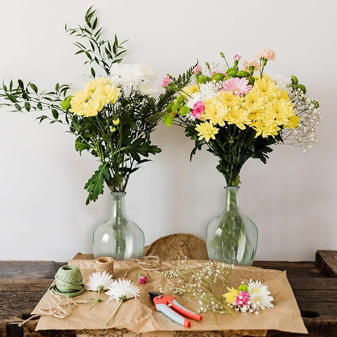 Clear Glass Vase Tall Farmhouse Vase for Branches Glass Vases for Centerpieces in Home Decoration (S)