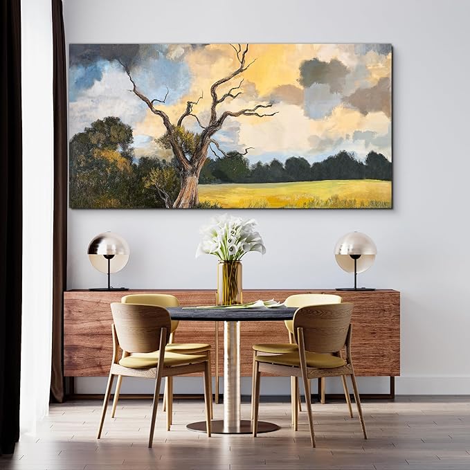 YISXINOAG Canvas Art Wall Decor Modern Abstract Wall Decor Abstract Wall Art for Home Decorations Landscape Picture Home Artwork Modern Canvas Prints for Bedroom, Dining Room Size 24"X48"