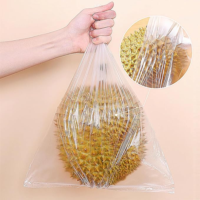 700 Count 12 x 20 Inches Clear Plastic Produce Bags Roll, Clear Grocery Bag for Bread, Fruits, Vegetable, Kitchen, 350 Bags/Roll - 2 Rolls