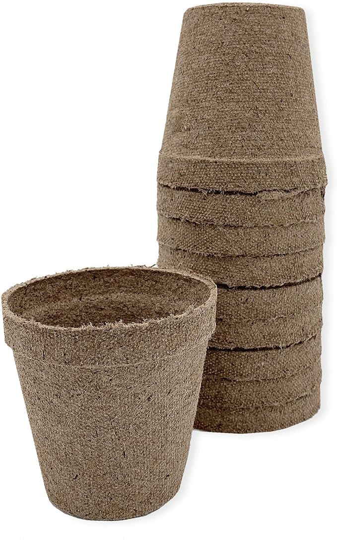 Jiffy Organic Seed Starting 3" Biodegradable Peat Pots (100 Pots)