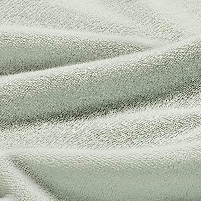 Brooklinen Super-Plush Turkish Cotton Washcloths Set of 2 Cotton, 820 GSM, Highly Absorbent, Machine Washable, Perfect for Home & Bathroom (13" x 13", Aloe Green)