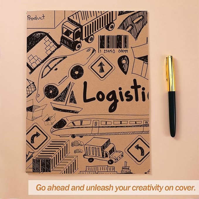 Lincia 36 Pack Large Kraft Notebooks Bulk, 8.5 x 11 Inch College Ruled A4 Subject Diary Journals Notebooks for Office Notes Writing Supplies, 60 Pages